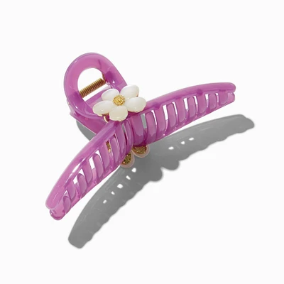 White Flower Orchid Metal Hair Claw