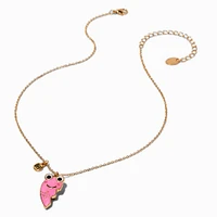 Best Friends Frog Glow in the Dark Split Heart Pendant Necklaces - 2 Pack