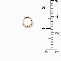Gold-tone Stainless Steel Green Cubic Zirconia 18G Cartilage Clicker Earring