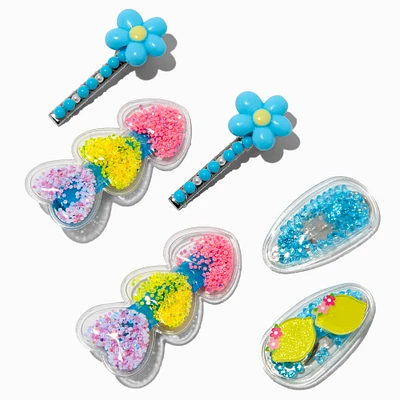 Claire's Club Lemon Mixed Hair Clips - 6 Pack
