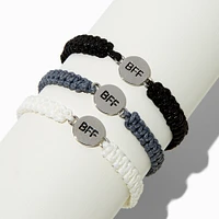 Best Friends Disc Woven Adjustable Cord Bracelets - 3 Pack