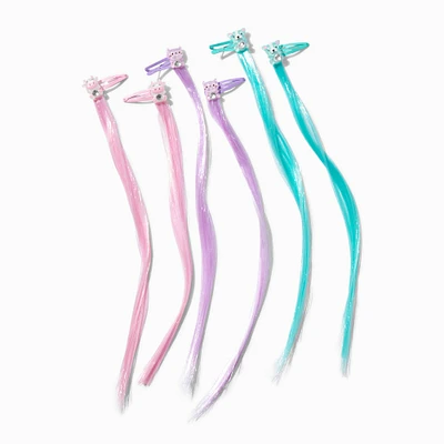 Claire's Club Critter Gem Faux Hair Snap Hair Clips - 6 Pack