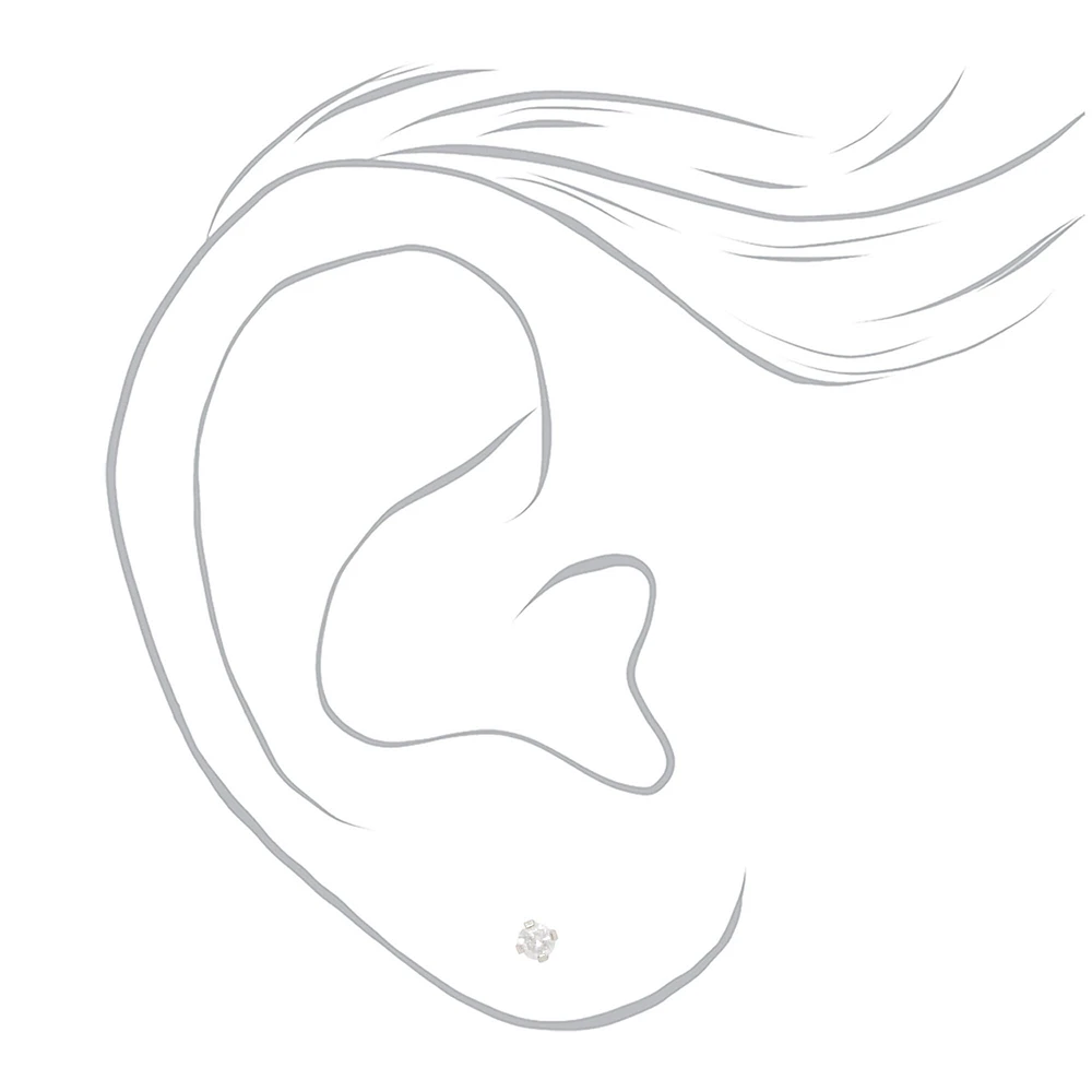 Round Diamond Stud Earrings 1/10 ct. tw. 14kt White Gold