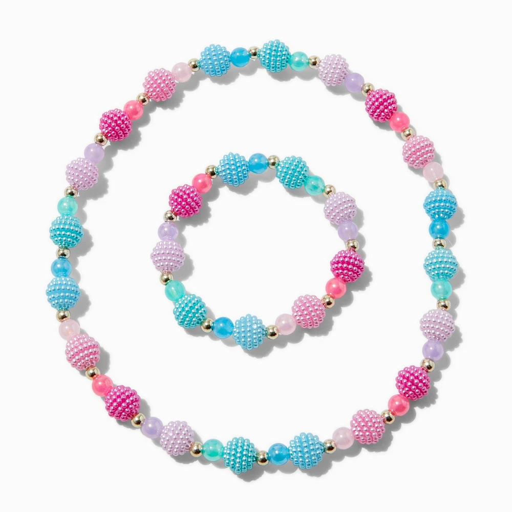 Claire's Club Mermaid Textured Beaded Jewelry Set - 2 Pack
