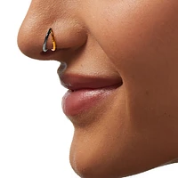 18G Mixed Metal Titanium Double Clicker Nose Hoop