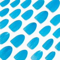 Blue Glitter Gel Almond Vegan Faux Nail Set - 24 Pack