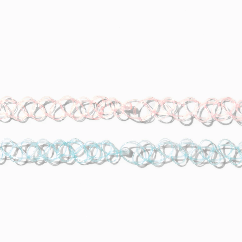 Best Friends Butterfly Tattoo Choker Necklaces - 2 Pack