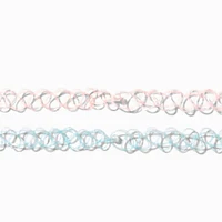 Best Friends Butterfly Tattoo Choker Necklaces - 2 Pack