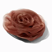 Brown Rosette Large Floral Hair Clip