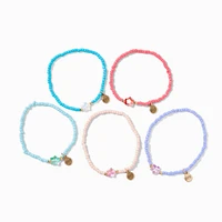 Best Friends Pastel Star Seed Bead Stretch Bracelets - 5 Pack