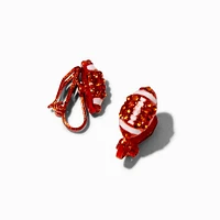 Football Clip-On Stud Earrings