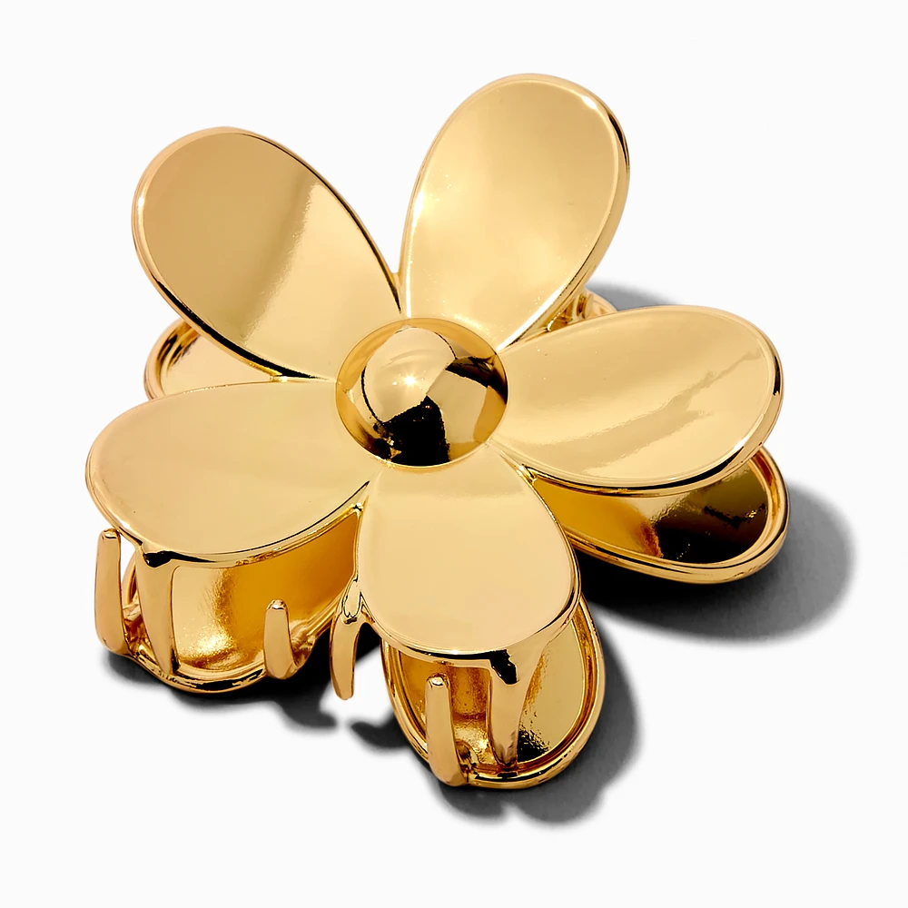 Gold-tone Flower Medium Hair Claw