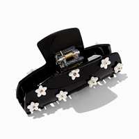 Black Mini Cream Daisy Hair Claw