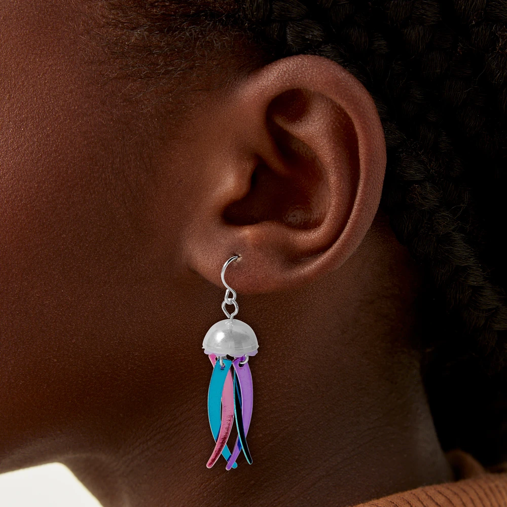 Marble Jellyfish 1" Drop Earrings 