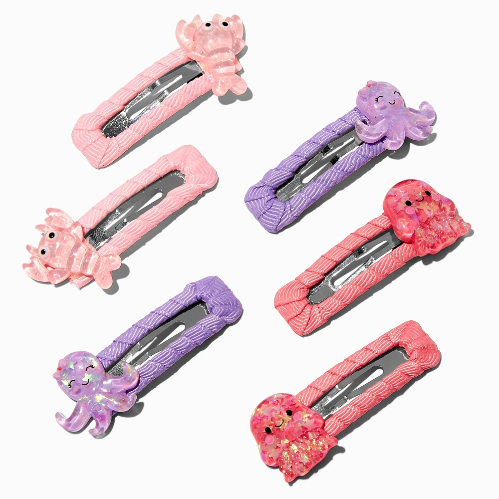 Claire's Club Wrapped Sea Life Snap Hair Clips - 6 Pack