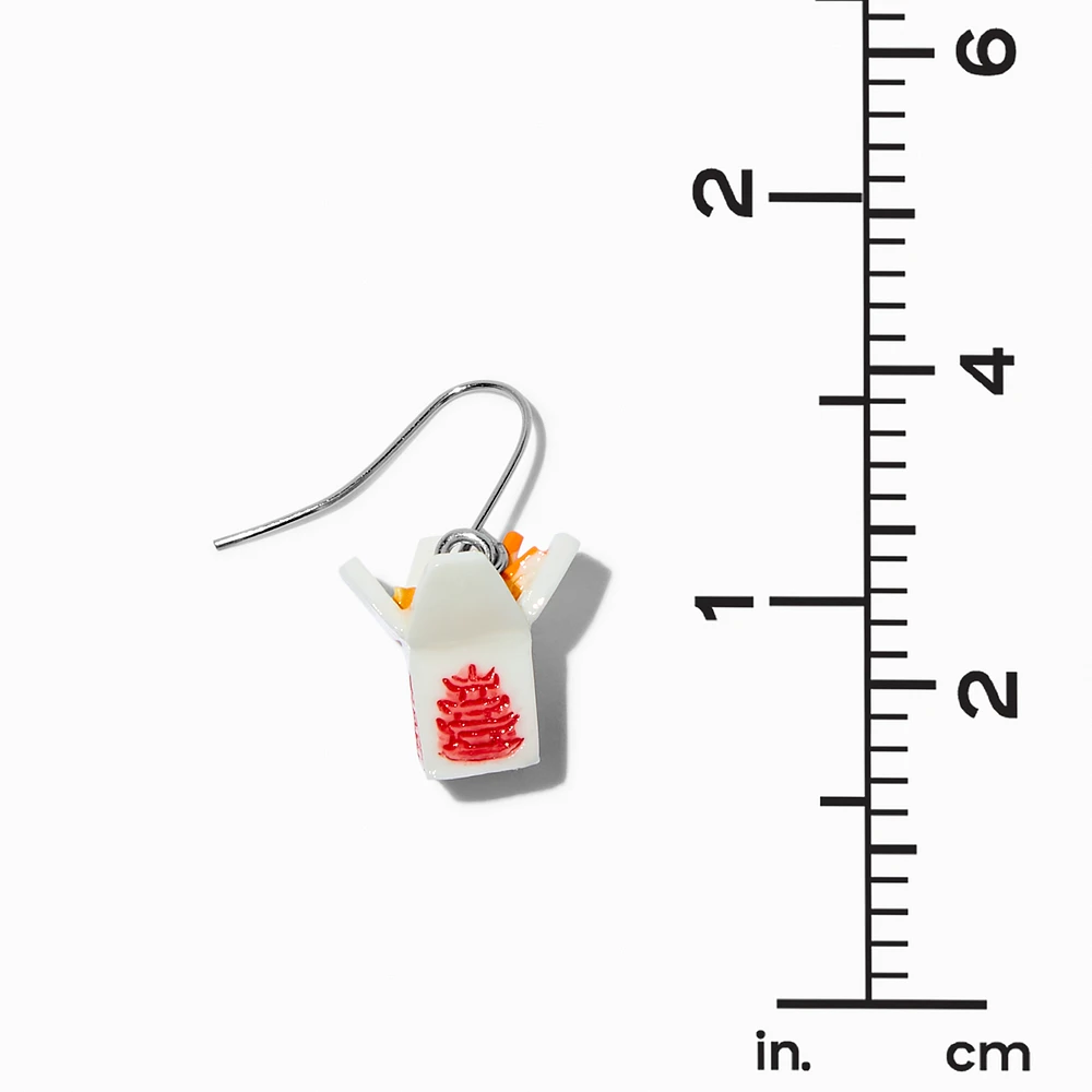 Chinese Take-Out Box 0.5" Drop Earrings