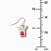 Chinese Take-Out Box 0.5" Drop Earrings