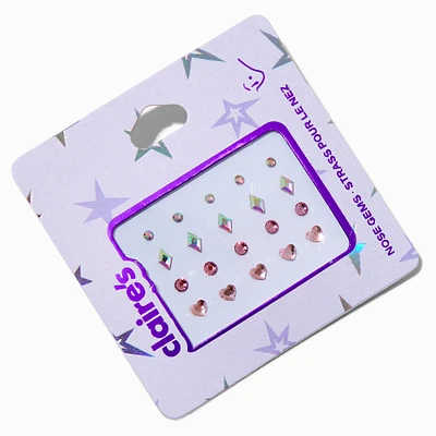 Mixed Stick On Nose Gems - 20 Pack