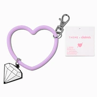 T H E M E x Claire's Purple Heart & Diamond Keychain Clip