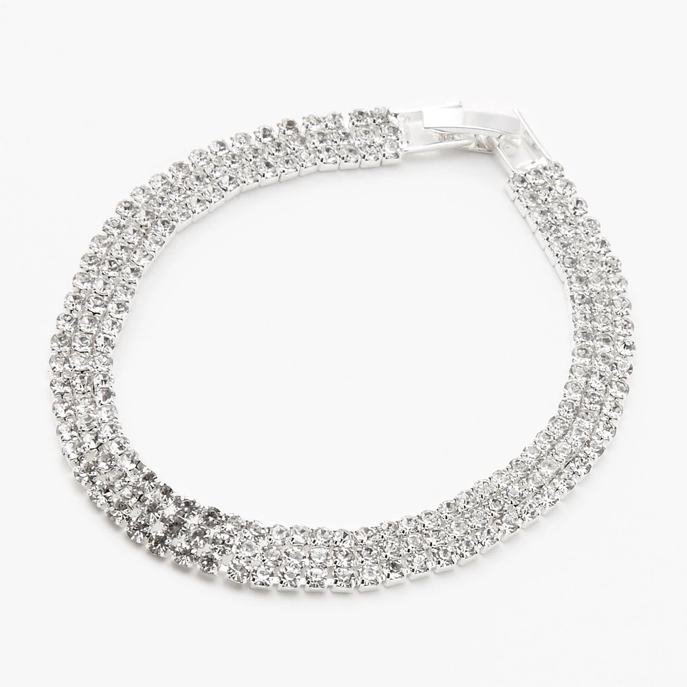Silver Cubic Zirconia Teardrop Jewelry Set - 3 Pack