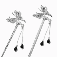 Silver-tone Butterfly Hair Sticks - 2 Pack