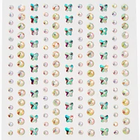 Aurora Butterfly Crystal Hair Gems - 153 Pack