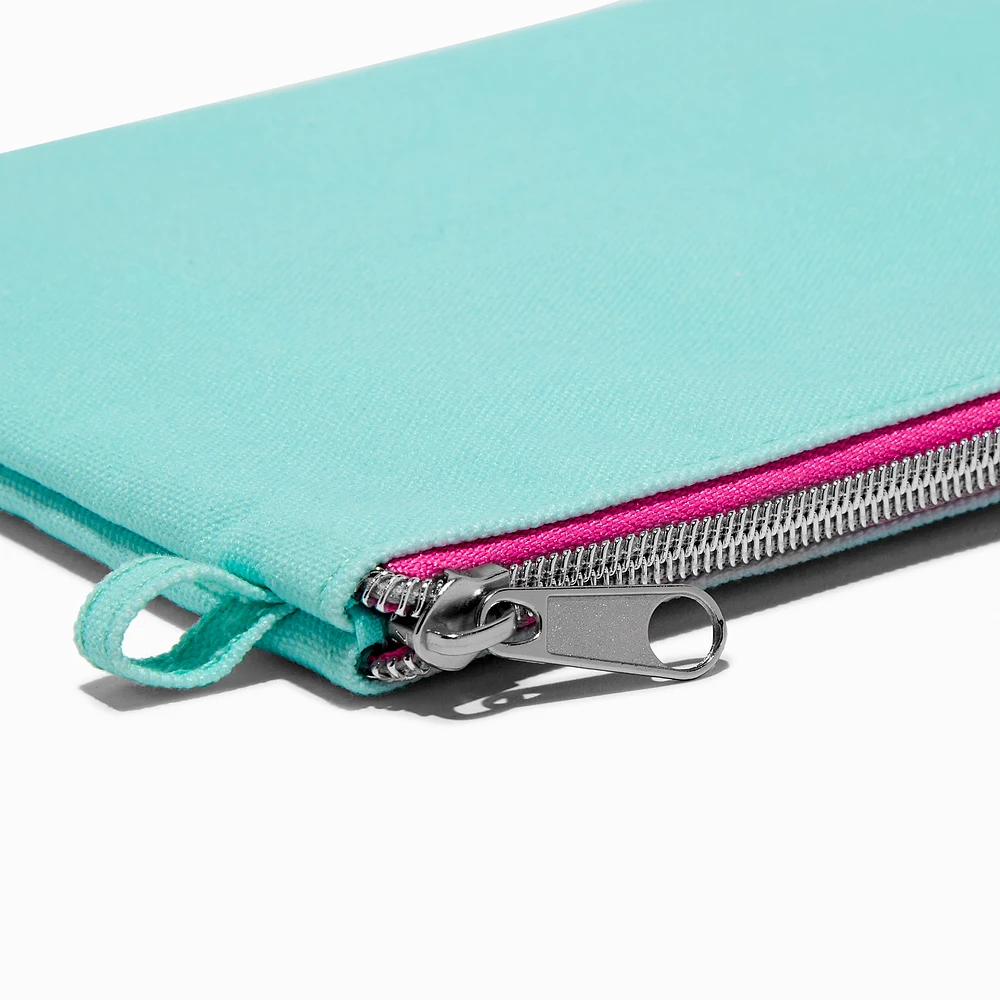 DIY Teal Nylon Pouch