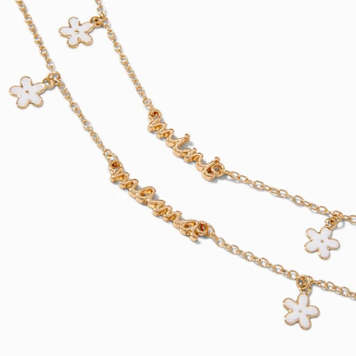 Mommy & Me "Mama" & "Mini" Flower Charm Necklaces - 2 Pack
