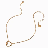 T H E M E x Claire's Gold-tone Heart Carabiner Necklace