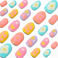 Puffy Icons Stiletto Press On Vegan Faux Nail Set - 24 Pack