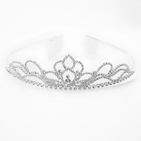 Silver Rhinestone Mini Lotus Tiara