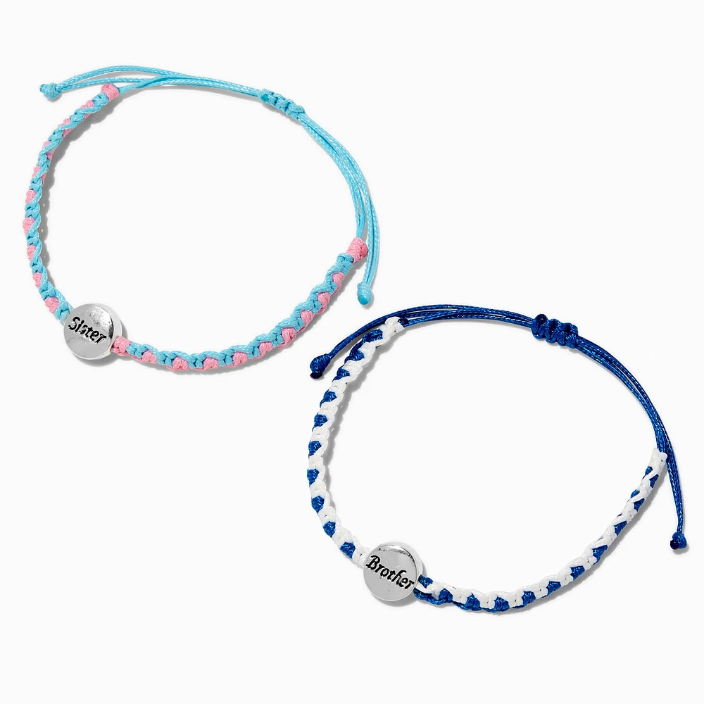 Best Friends Brother & Sister Adjustable Bracelets - 2 Pack