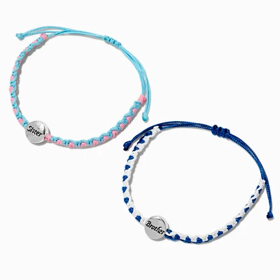 Best Friends Brother & Sister Adjustable Bracelets - 2 Pack