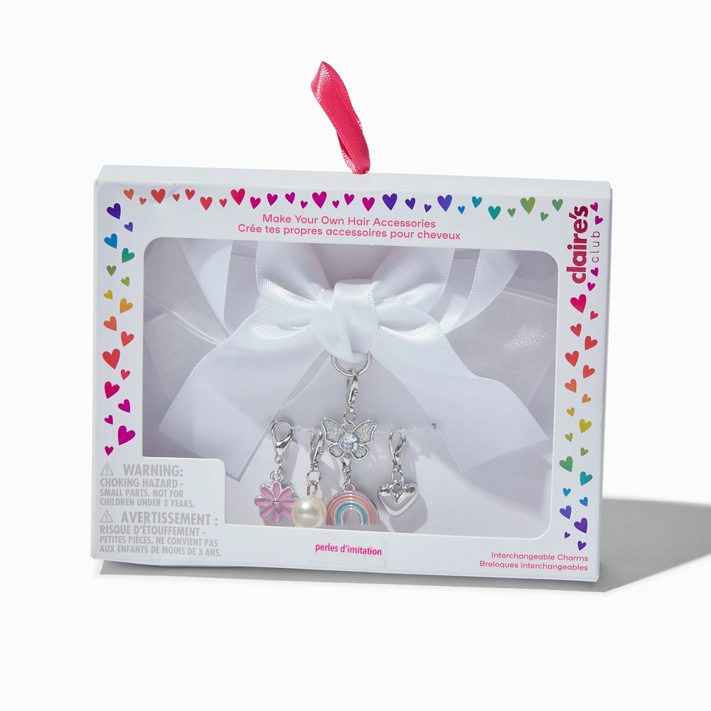 Claire's Club Make-It-Yourself White Hair Bow Accessory Kit