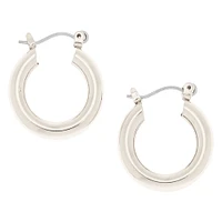 Silver-tone 20mm Tube Hoop Earrings