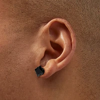 C LUXE by Claire's Black Titanium Cubic Zirconia Square Stud Earrings
