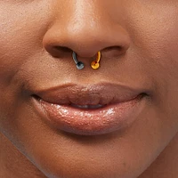 16G Mixed Metal Titanium Horseshoe Septum Nose Ring