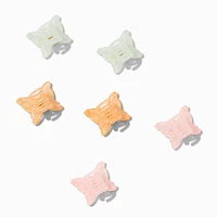 Pastel Gem Butterfly Hair Claws - 6 Pack