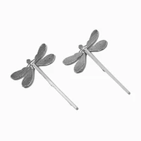 Silver-tone Dragonfly Hair Pins - 2 Pack 