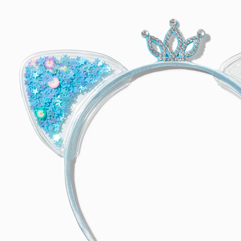 Claire's Club Blue Star Shaker Cat Ears Headband