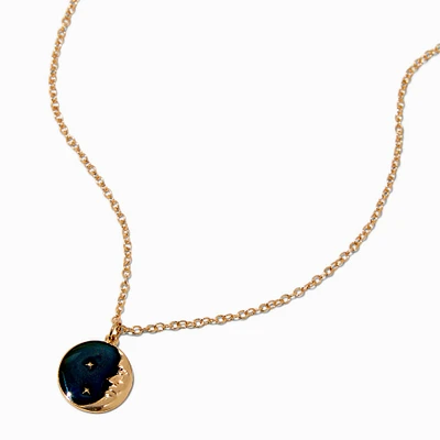 Mood Crescent Moon Pendant Necklace 