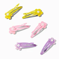 Claire's Club Pastel Daisy Snap Hair Clips - 6 Pack