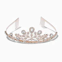 Rose Gold Rhinestone Bianca Tiara
