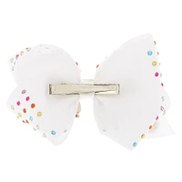 Claire's Club Red Nylon Ribbed Bow Headwrap