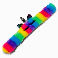 Fuzzy Rainbow Unicorn Slap Bracelet