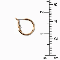 Gold-tone 20mm Tube Hoop Earrings