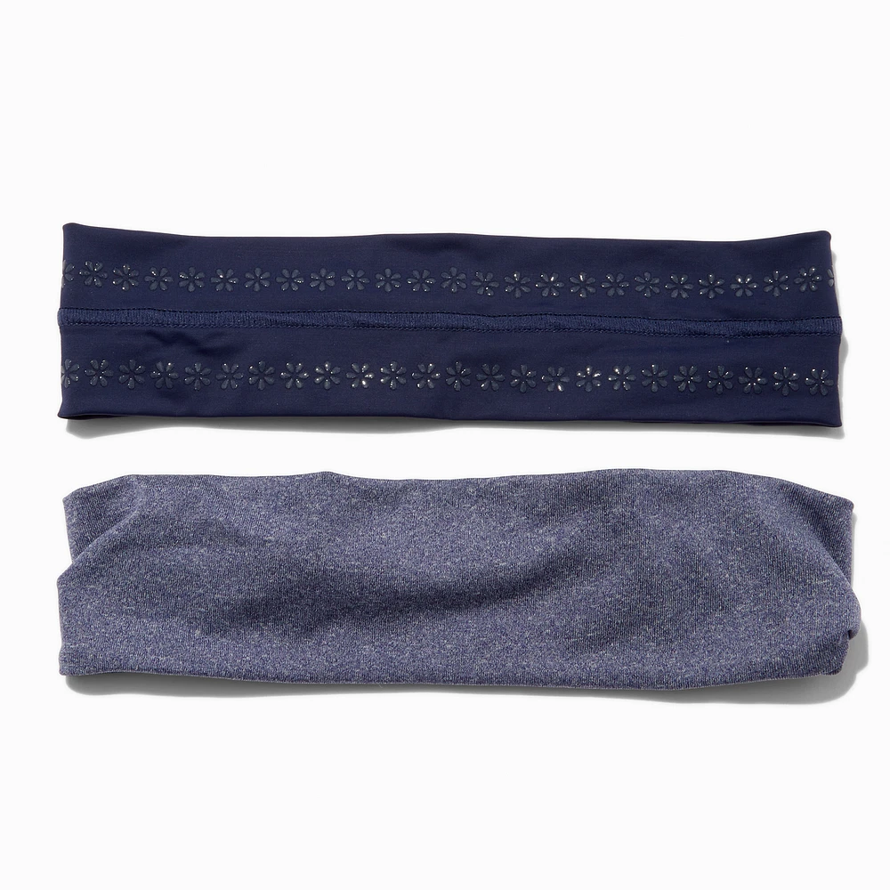 Gray & Blue Athletic Headwraps - 2 Pack