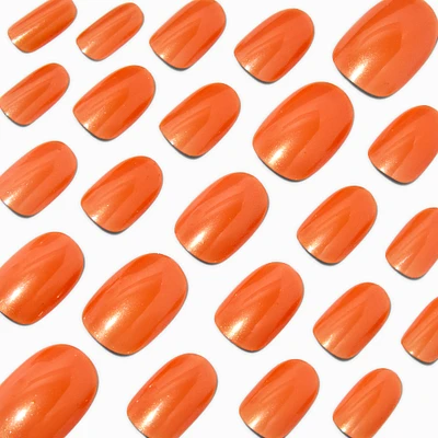 Dark Nude Glazed Medium Oval Vegan Faux Nail Set - 24 Pack