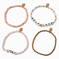 Mental Health Awareness Beaded Stretch Bracelets - 4 Pack 