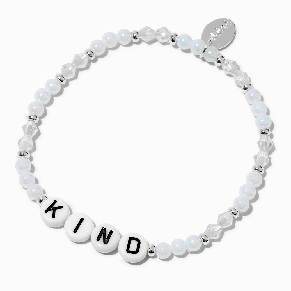 ''Kind'' Beaded Stretch Bracelet
